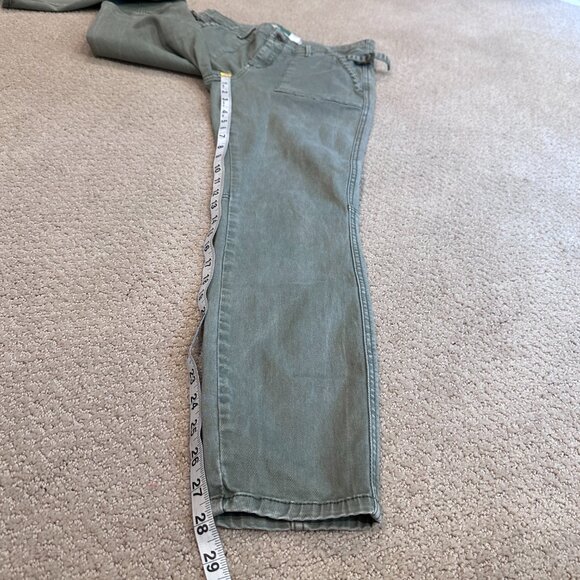 Anthropologie Pants Cargo Utility Olive Green Khaki Stretch Slim Sz 29 #OB709143 - Picture 9 of 14